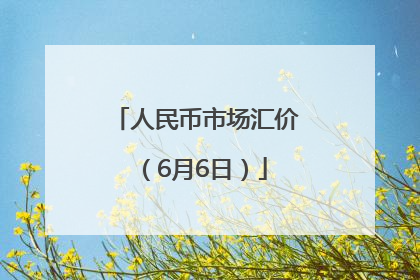 人民币市场汇价（6月6日）
