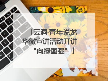 云洞·青年说龙华微宣讲活动开讲“向绿图强”