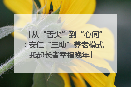 从“舌尖”到“心间”：安仁“三助”养老模式托起长者幸福晚年