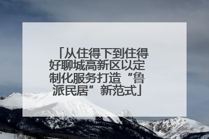 从住得下到住得好聊城高新区以定制化服务打造“鲁派民居”新范式
