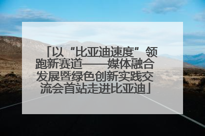 以“比亚迪速度”领跑新赛道——媒体融合发展暨绿色创新实践交流会首站走进比亚迪