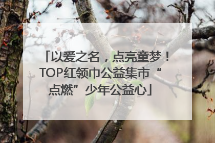 以爱之名，点亮童梦！TOP红领巾公益集市“点燃”少年公益心