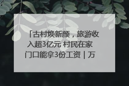 古村焕新颜，旅游收入超3亿元 村民在家门口能拿3份工资｜万千气象看四川