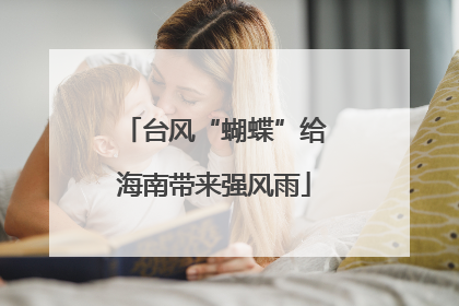 台风“蝴蝶”给海南带来强风雨