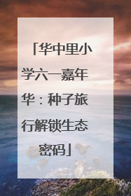 华中里小学六一嘉年华：种子旅行解锁生态密码