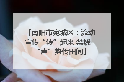 南阳市宛城区：流动宣传“转”起来 禁烧“声”势传田间