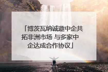 博茨瓦纳诚邀中企共拓非洲市场 与多家中企达成合作协议