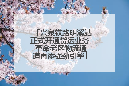 兴泉铁路明溪站正式开通货运业务 革命老区物流通道再添强劲引擎