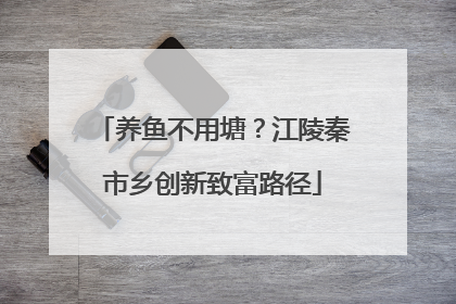 养鱼不用塘？江陵秦市乡创新致富路径