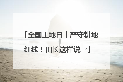 全国土地日丨严守耕地红线！田长这样说→