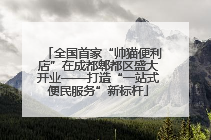 全国首家“帅猫便利店”在成都郫都区盛大开业——打造“一站式便民服务”新标杆