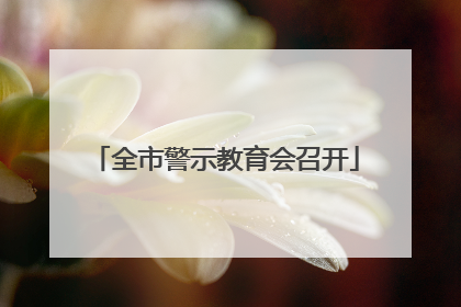 全市警示教育会召开