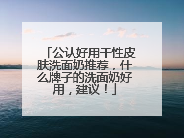 公认好用干性皮肤洗面奶推荐，什么牌子的洗面奶好用，建议！