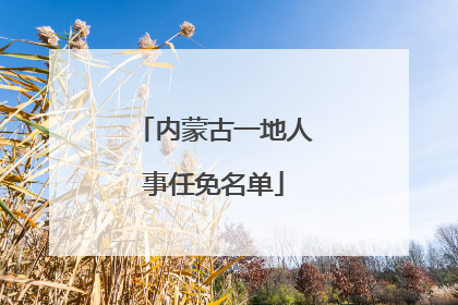 内蒙古一地人事任免名单