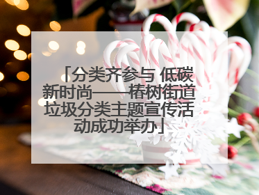 分类齐参与 低碳新时尚——椿树街道垃圾分类主题宣传活动成功举办