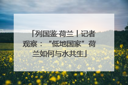 列国鉴·荷兰丨记者观察：“低地国家”荷兰如何与水共生