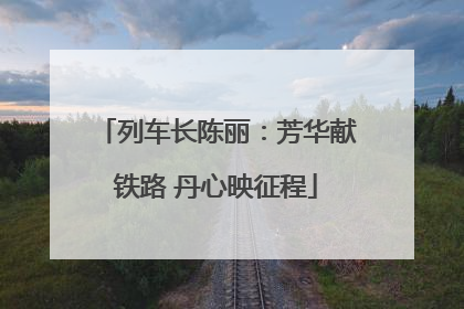 列车长陈丽：芳华献铁路 丹心映征程