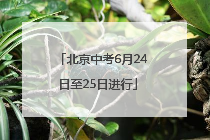 北京中考6月24日至25日进行