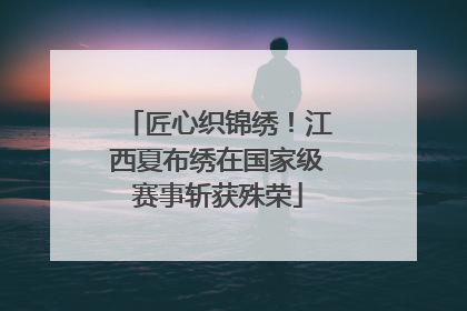 匠心织锦绣！江西夏布绣在国家级赛事斩获殊荣