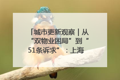 城市更新观察｜从“双物业困局”到“51条诉求”：上海市中心的老旧社区改造如何破题过关？