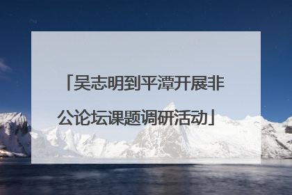 吴志明到平潭开展非公论坛课题调研活动