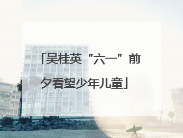 吴桂英“六一”前夕看望少年儿童