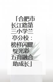 合肥市长江路第三小学兰亭分校：榜样闪耀绽光彩 五育融合助成长