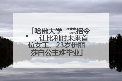 哈佛大学“禁招令”，让比利时未来首位女王、23岁伊丽莎白公主难毕业