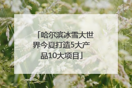 哈尔滨冰雪大世界今夏打造5大产品10大项目