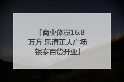 商业体量16.8万方 乐清正大广场银泰百货开业