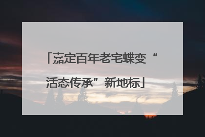 嘉定百年老宅蝶变“活态传承”新地标