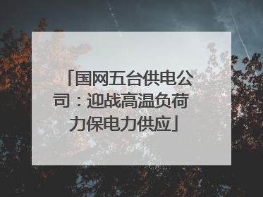 国网五台供电公司：迎战高温负荷 力保电力供应