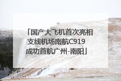 国产大飞机首次亮相支线机场南航C919成功首航广州-南阳