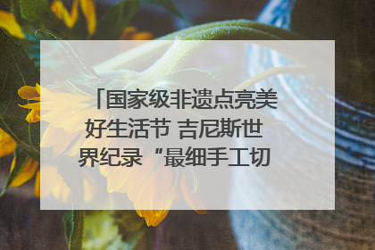 国家级非遗点亮美好生活节 吉尼斯世界纪录“最细手工切面”邀您来品！｜美好生活有“盐”味