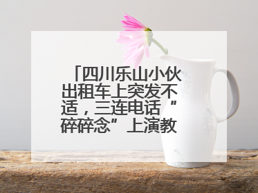 四川乐山小伙出租车上突发不适，三连电话“碎碎念”上演教科书式自救