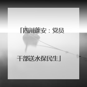 四川蓬安：党员干部送水保民生