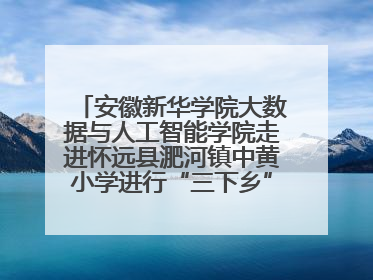 安徽新华学院大数据与人工智能学院走进怀远县淝河镇中黄小学进行“三下乡”支教活动