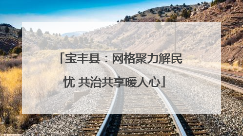 宝丰县：网格聚力解民忧 共治共享暖人心