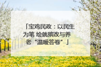 宝鸡民政：以民生为笔 绘就殡改与养老“温暖答卷”