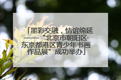 墨彩交融，情谊绵延——“北京市朝阳区·东京都港区青少年书画作品展”成功举办