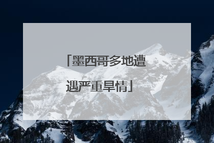 墨西哥多地遭遇严重旱情