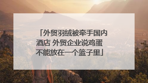 外贸羽绒被牵手国内酒店 外贸企业说鸡蛋不能放在一个篮子里