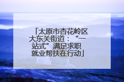 太原市杏花岭区大东关街道：“一站式”满足求职 就业帮扶在行动