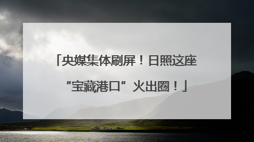 央媒集体刷屏！日照这座“宝藏港口”火出圈！