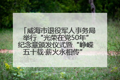 威海市退役军人事务局举行“光荣在党50年”纪念章颁发仪式暨“峥嵘五十载·薪火永相传” 主题党日活动