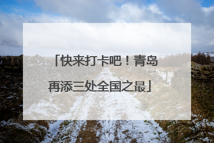 快来打卡吧！青岛再添三处全国之最