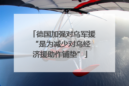 德国加强对乌军援 “是为减少对乌经济援助作铺垫”