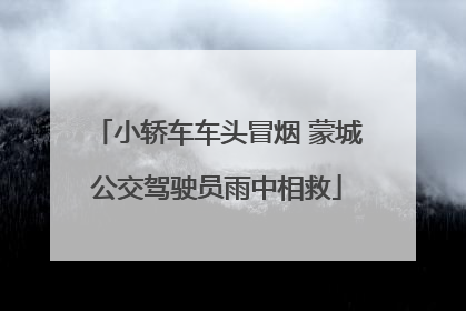 小轿车车头冒烟 蒙城公交驾驶员雨中相救
