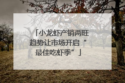 小龙虾产销两旺趋势让市场开启“最佳吃虾季”