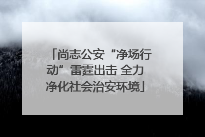 尚志公安“净场行动”雷霆出击 全力净化社会治安环境